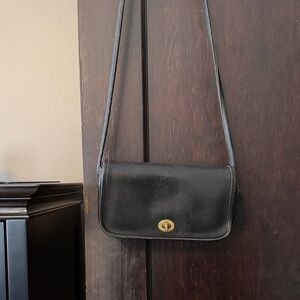 Coach Vintage Leather Black Crossbody Bag